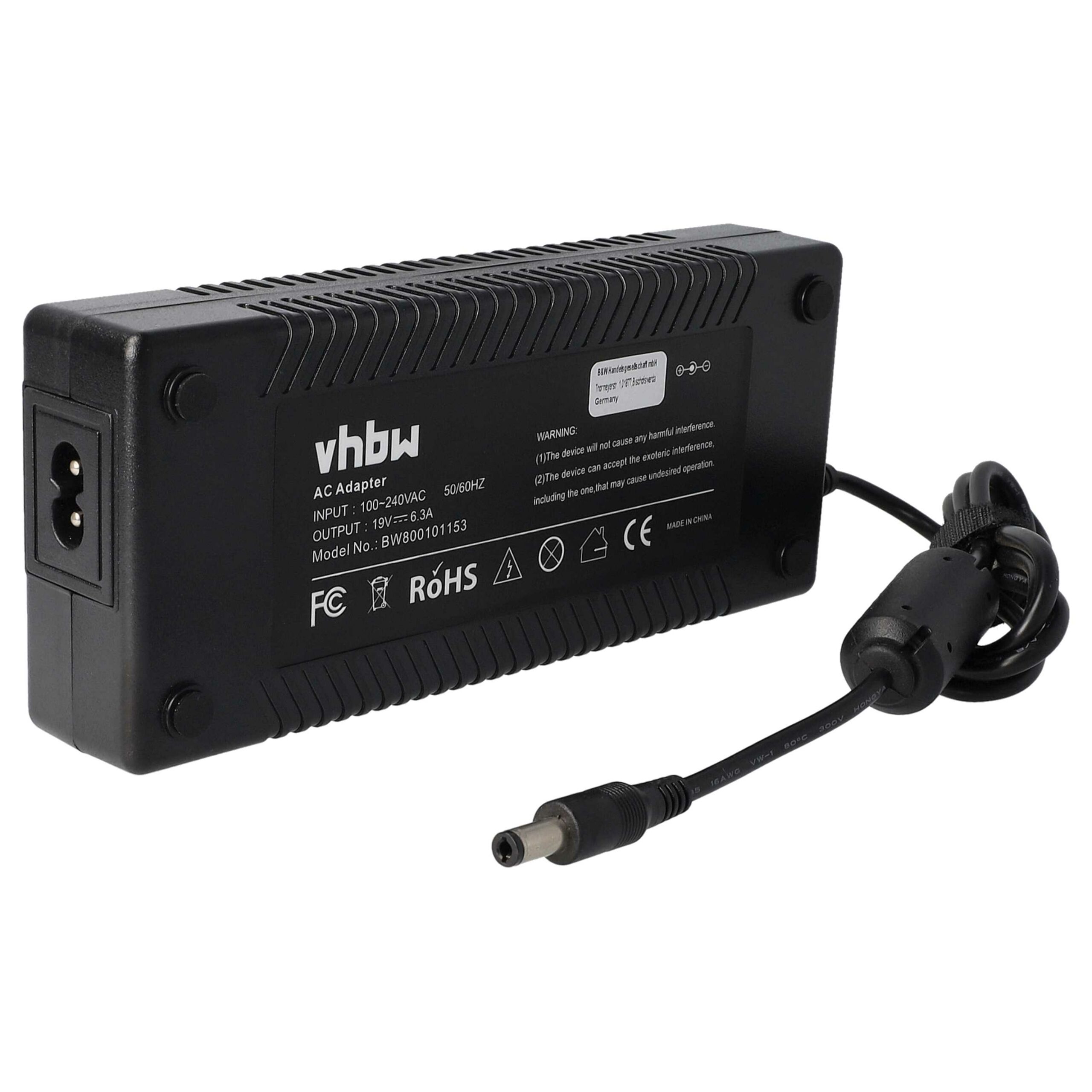 Adaptador de Alimentação vhbw para Portáteis Toshiba, HP, Acer, Asus e Compaq - 19V, 120W, Cabo 200cm - Image 3