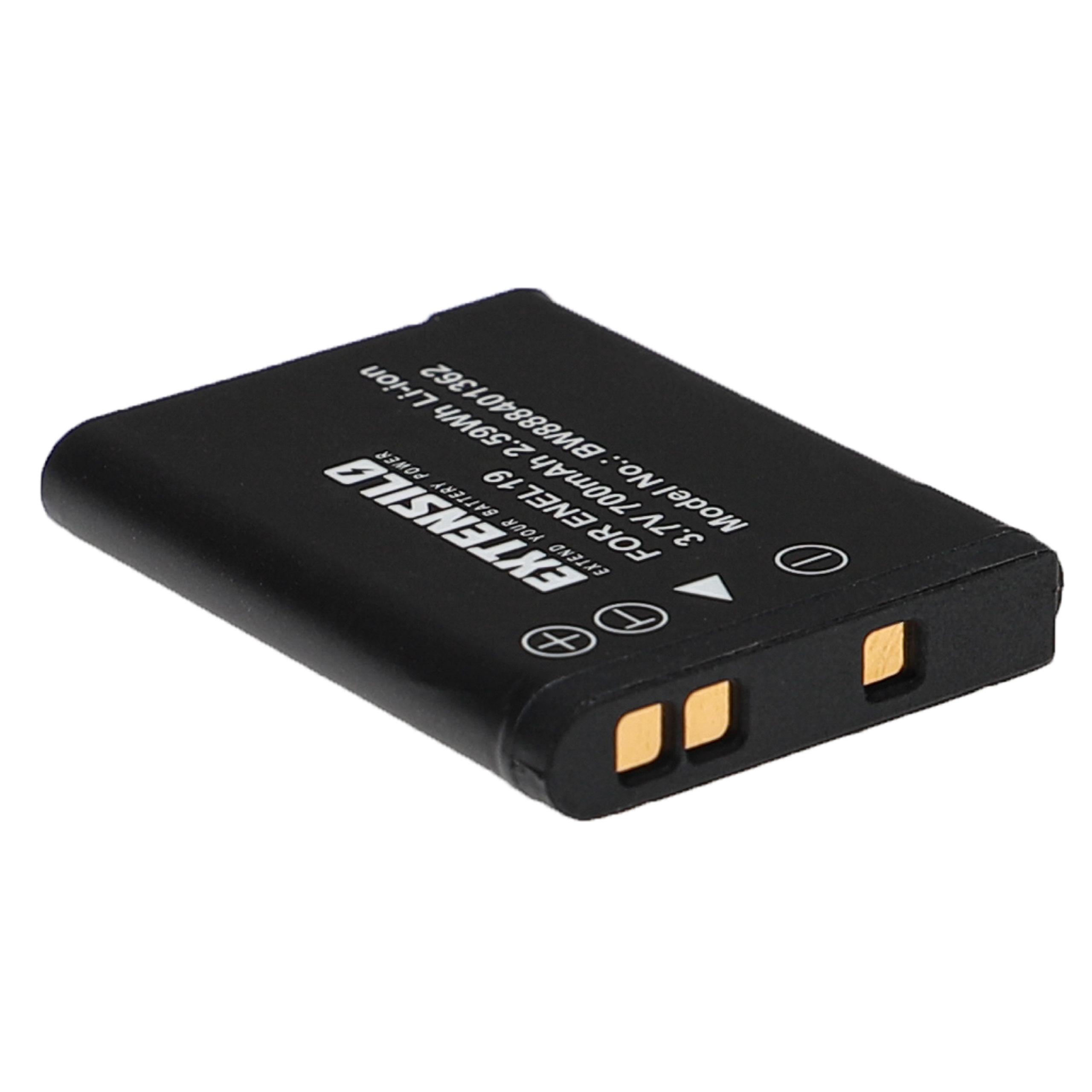 2x Bateria EXTENSILO EN-EL19 para Nikon - 700mAh, 3.7V, Li-Ion - Image 2