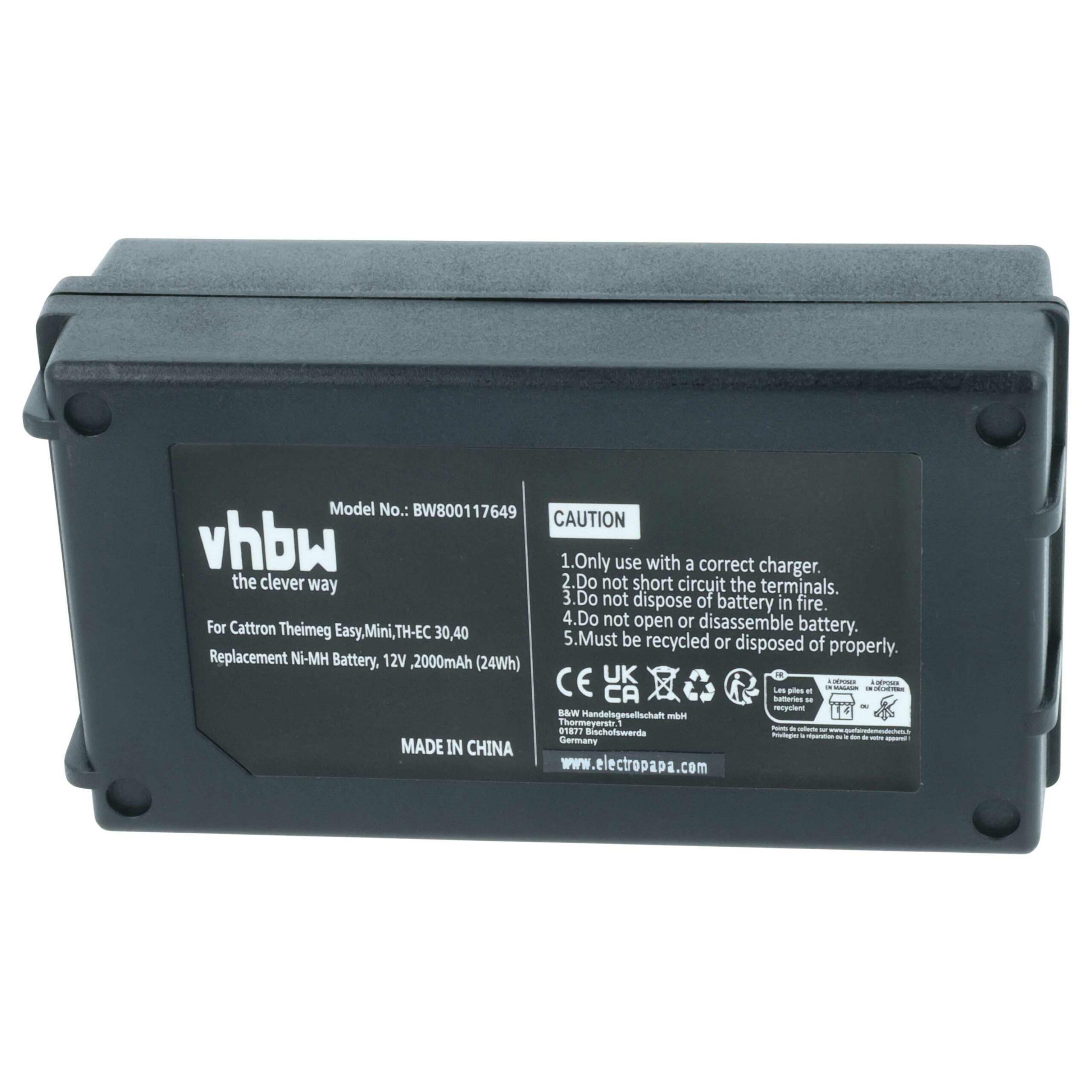 5x Bateria de Substituição para Comando Remoto Cattron Theimeg BT081-00053, BT081-00061 - 2000 mAh - Image 3
