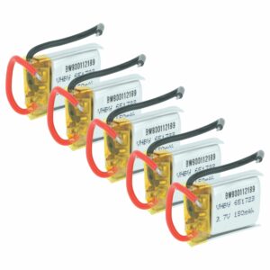 Bateria vhbw 150 mAh 3.7V Li-polymer para JJRC - Pack de 5 unidades (2 Pin Walkera)