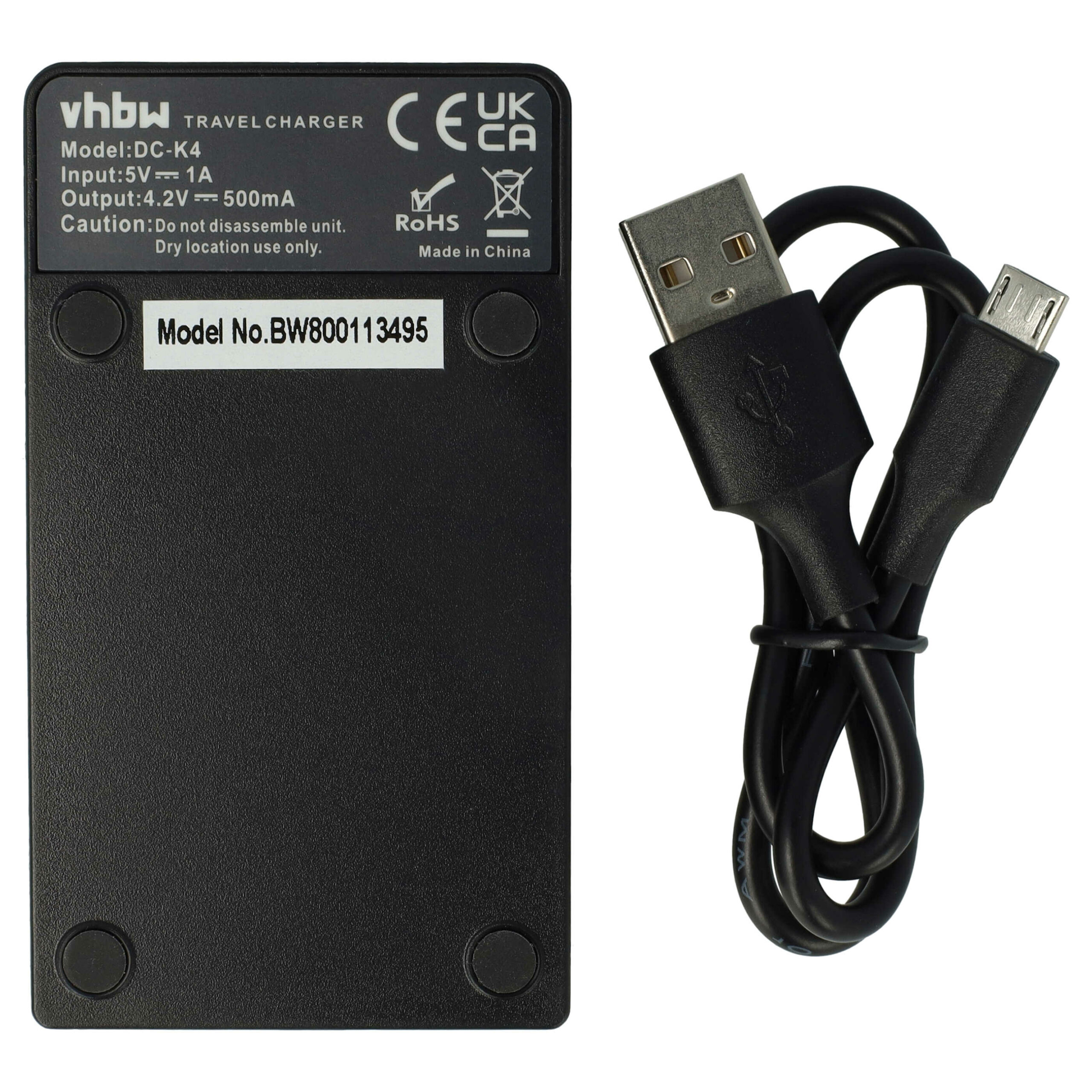 Carregador USB-C com Cabo para Câmaras Maginon, Samsung, Rollei - 0,5 A vhbw - Image 2