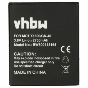 Bateria para Motorola vhbw SNN5981A, SNN5976A, GK40, SNN5979A, SNN5977A - 2700 mAh 3.8 V Li-Ion