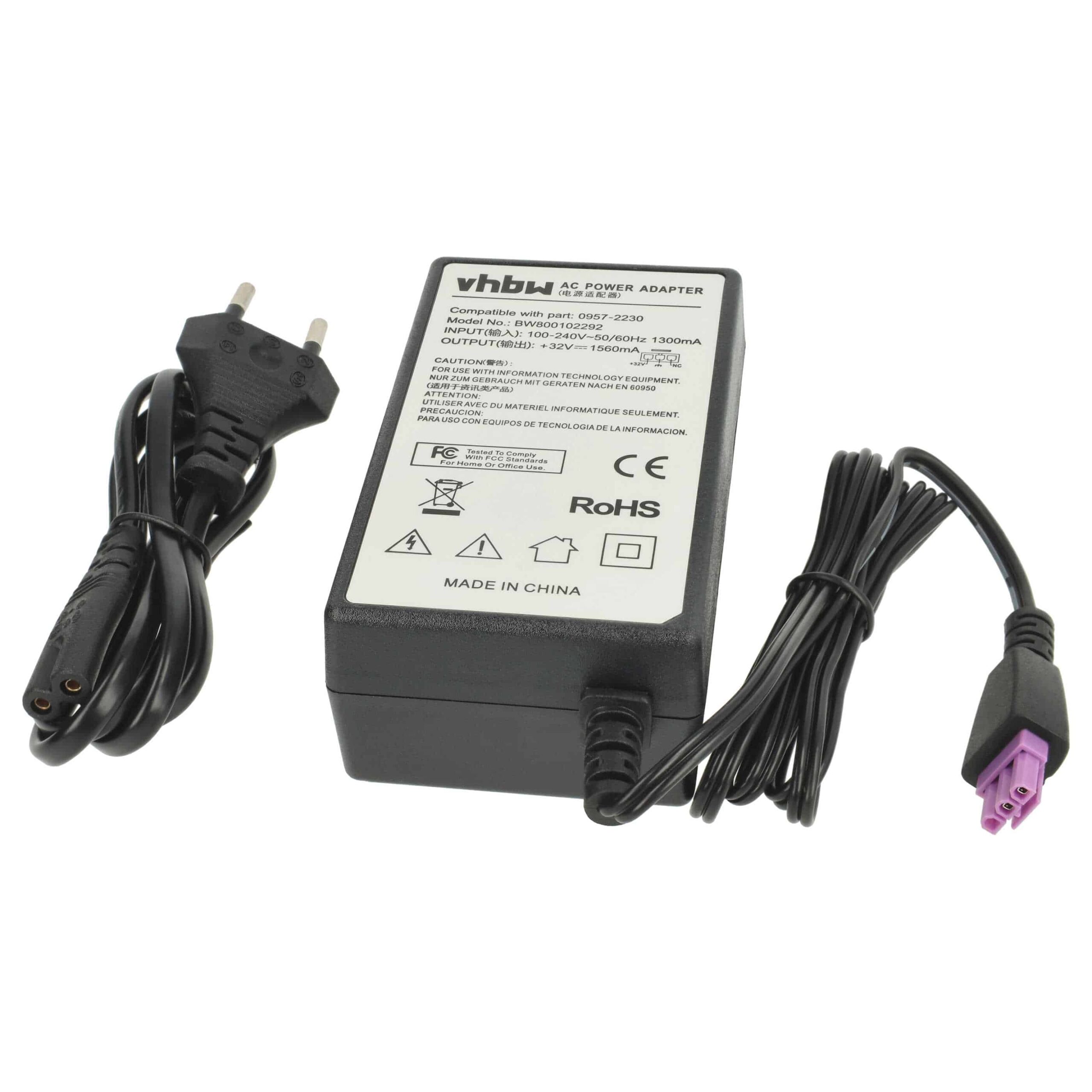 Adaptador de Corrente vhbw para Impressoras HP 0957-2259, 0957-2271, 0950-4476, 0957-2105, 0957-2230
