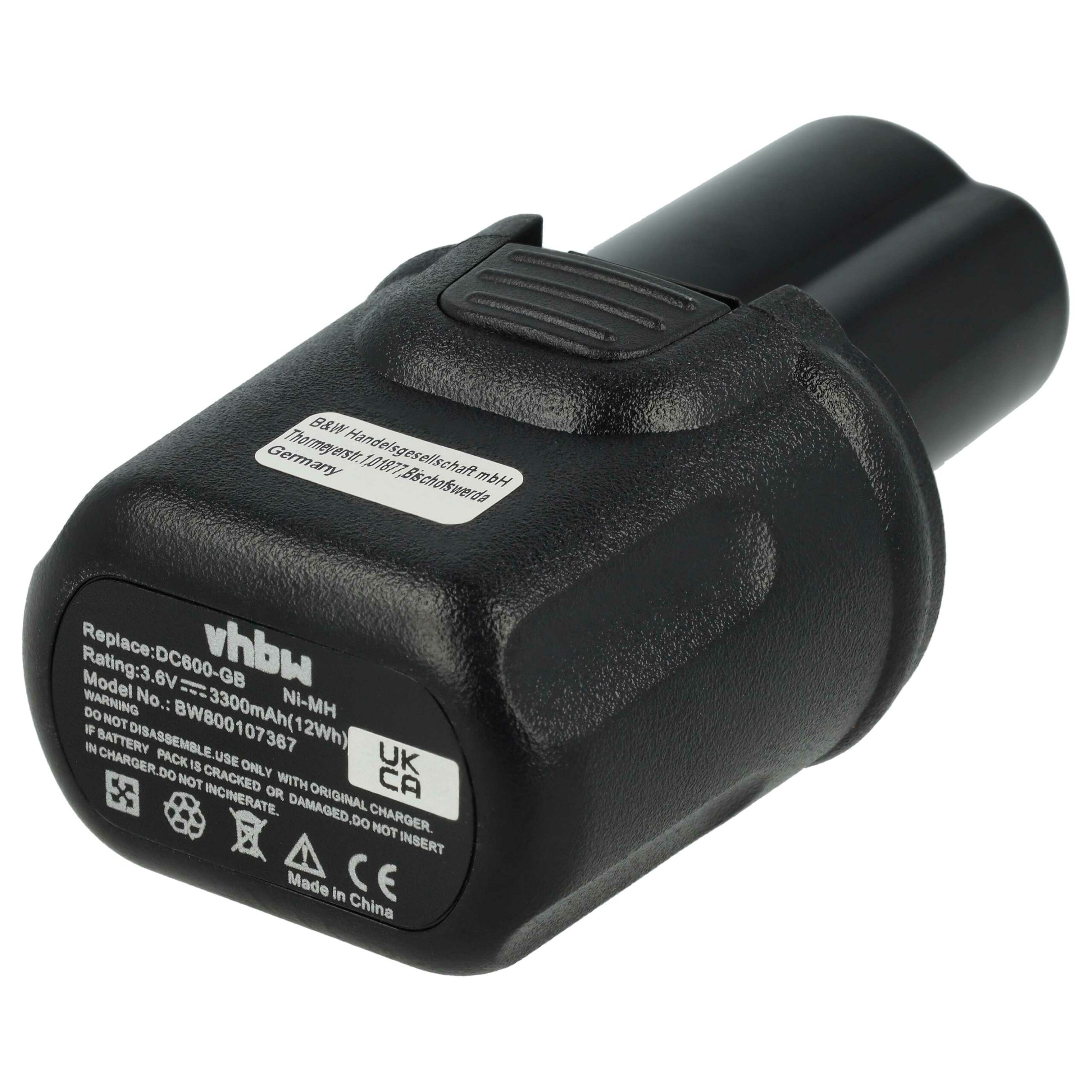 Bateria vhbw compatível com Dewalt DE9054-XJ, DE9054 - 3300 mAh, 3.6 V, NiMH - Image 2