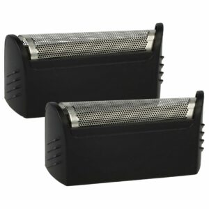 2x Lâminas de Barbear para Braun 597, 596 - vhbw com Moldura, Preto/Prateado