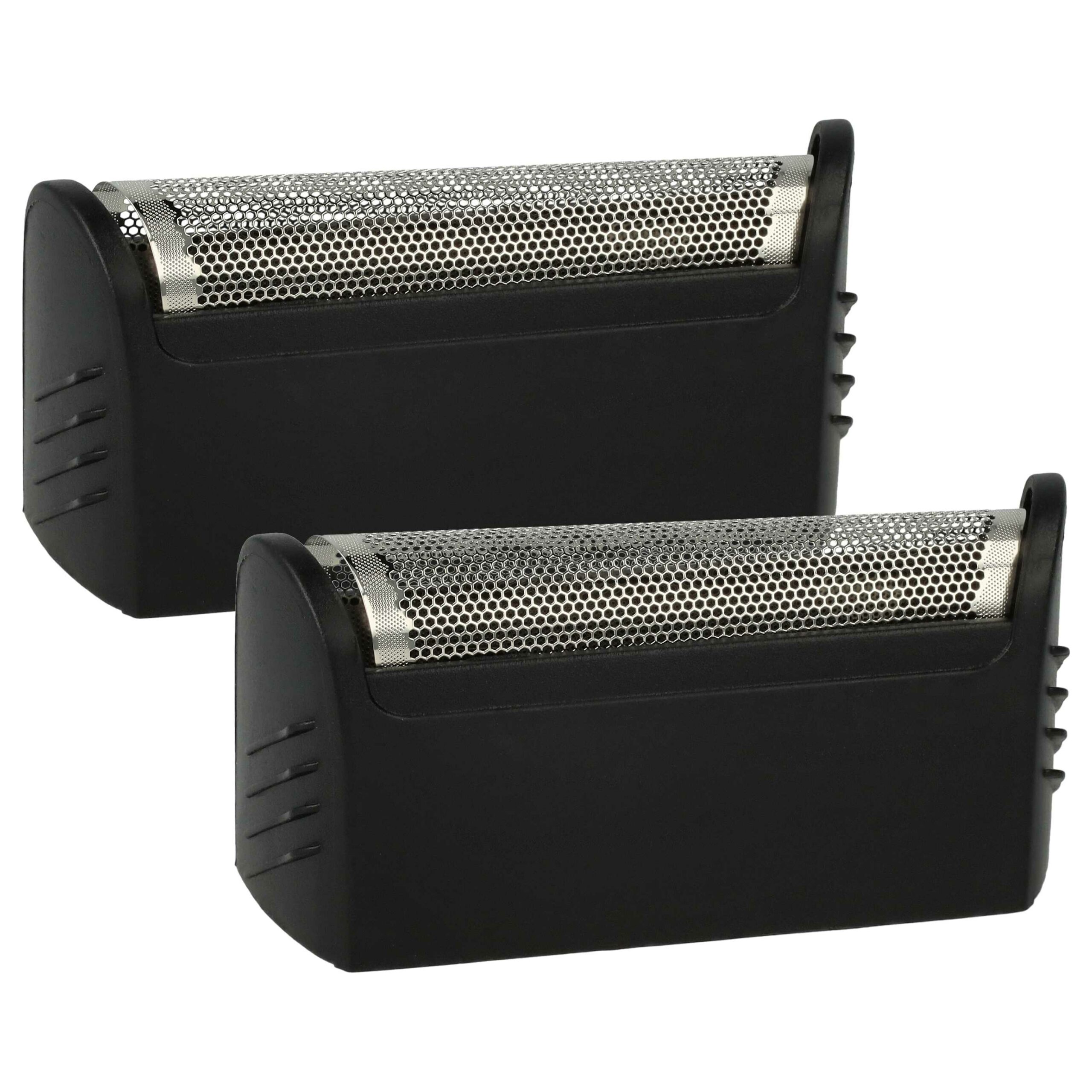 2x Lâminas de Barbear para Braun 597, 596 - vhbw com Moldura, Preto/Prateado