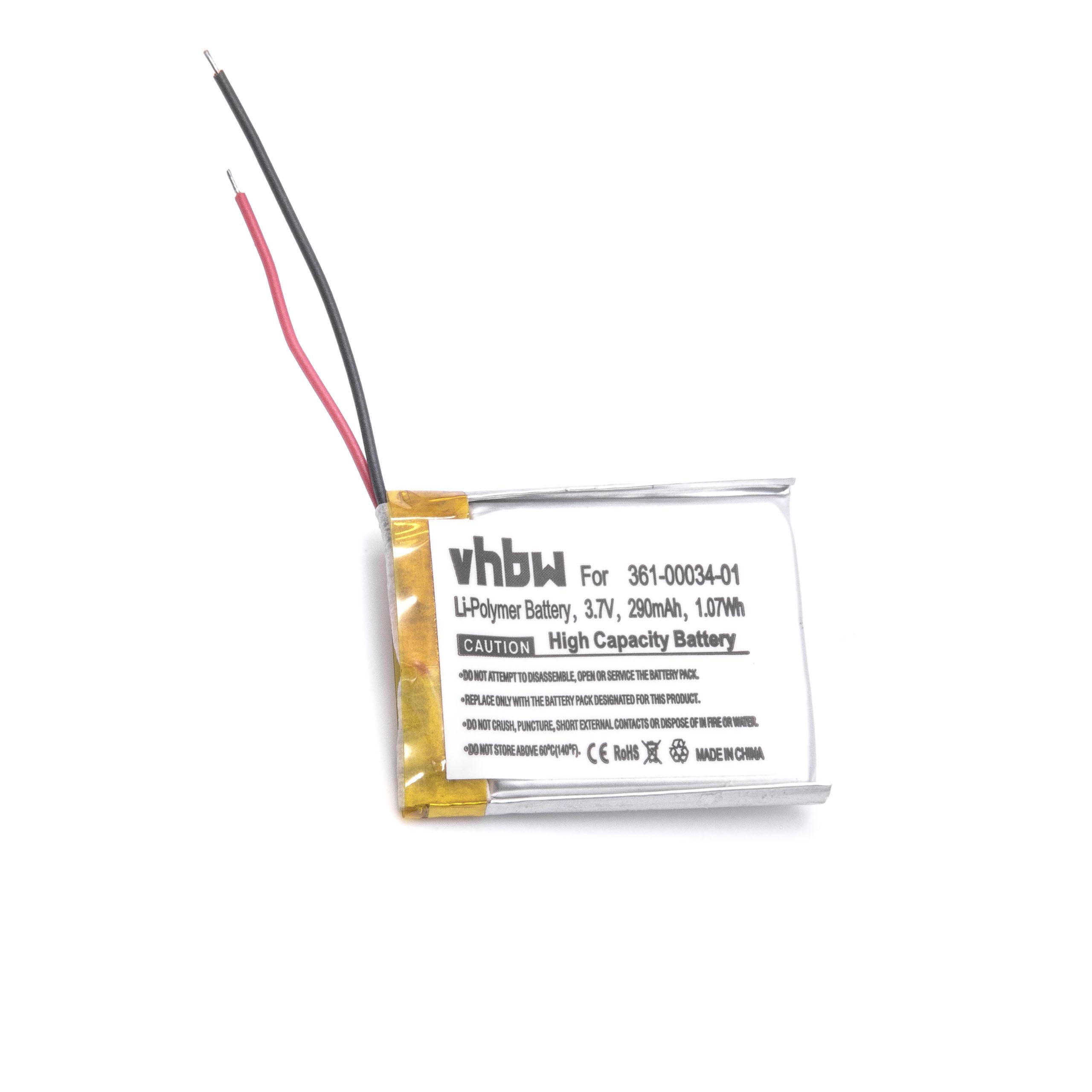 Bateria vhbw para Garmin GPS 361-00034-01 - 290mAh, 3.7V