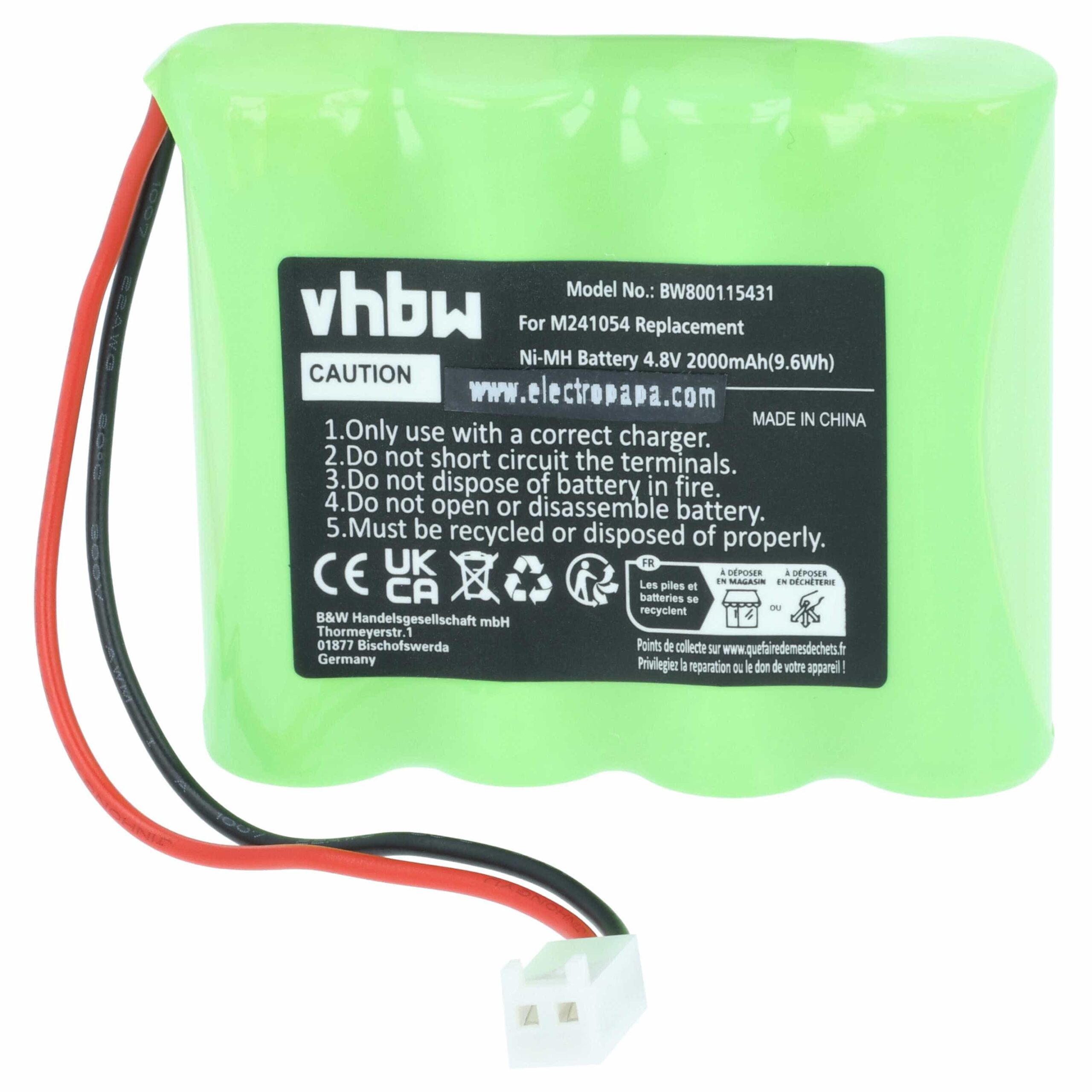 Bateria de Substituição para Telecomando Teleradio M241054 - 2000 mAh - Image 3