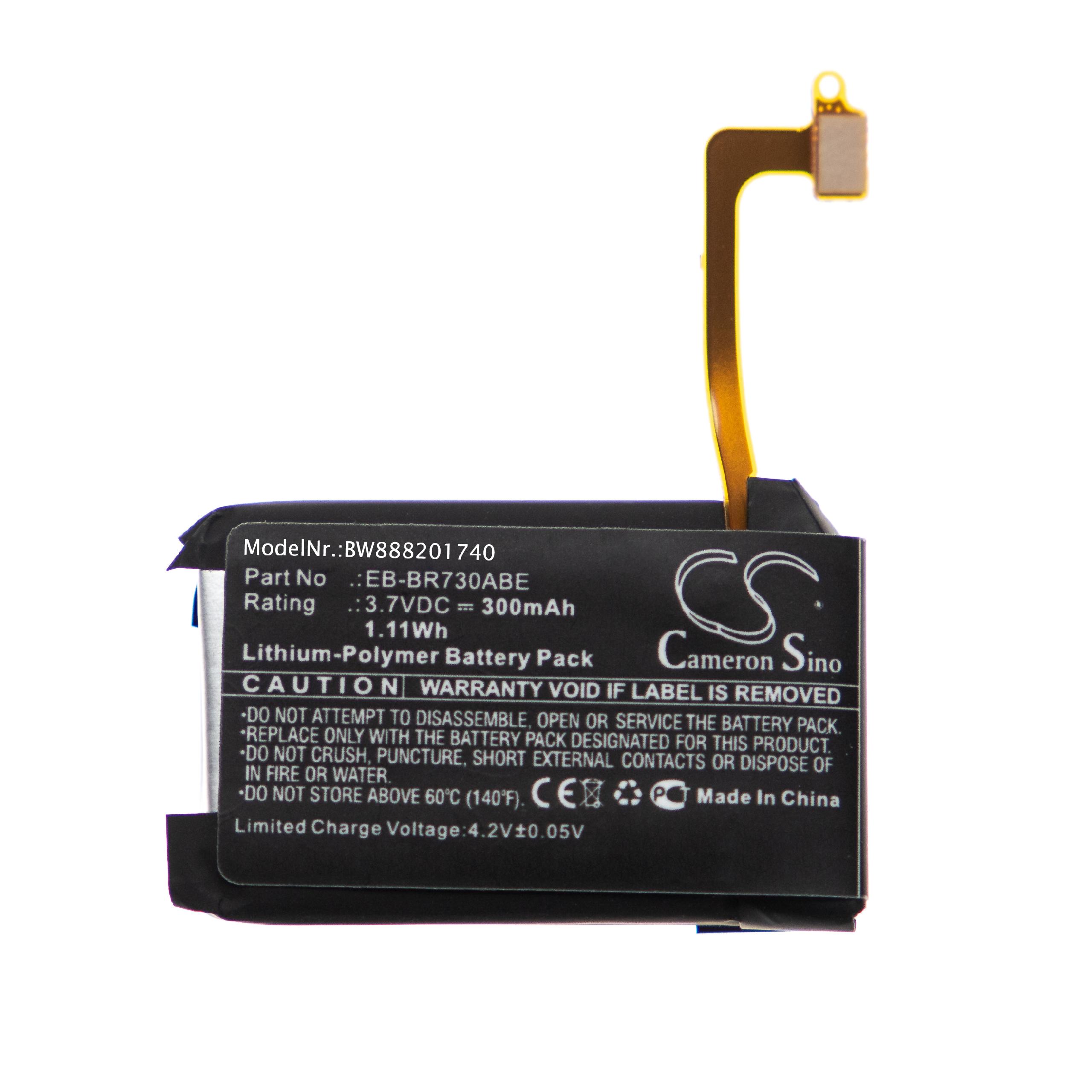 Bateria para Smartwatch Samsung EB-BR730ABE, GH43-04538B - 300 mAh 3.7 V Li-polímero vhbw