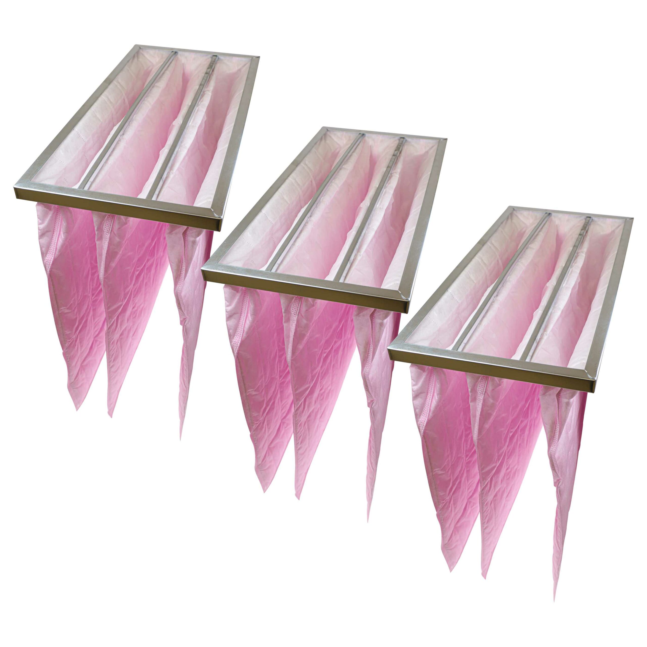 3x Filtro Bolsa F7 para Ar Condicionado e Sistemas de Ventilação - 59,5 x 29 x 5,1 cm