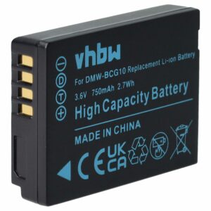 Bateria vhbw compatível com Leica BP-DC7, BP-DC7E - 750mAh, 3.6V, Li-Ion
