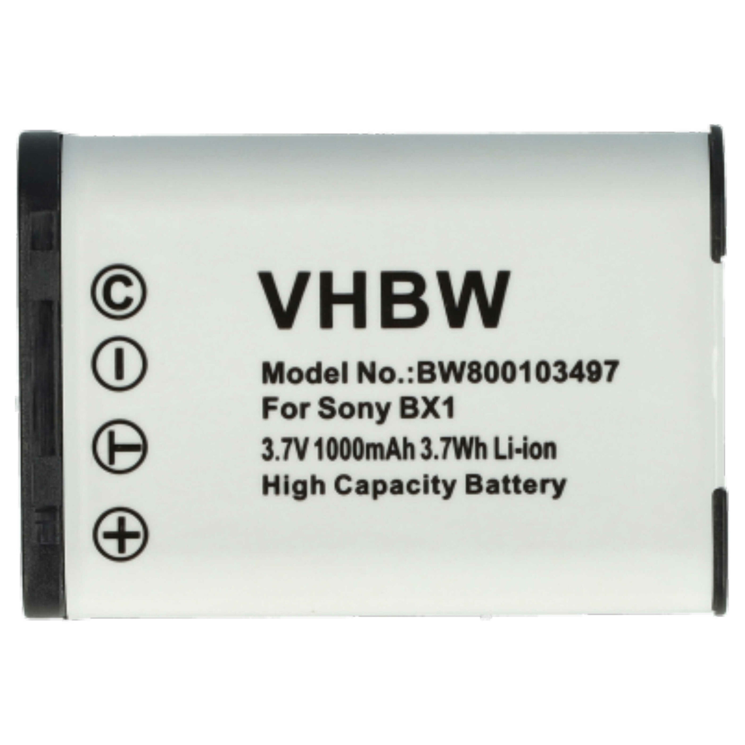 2x Bateria compatível Sony NP-BX1 - 1000mAh, 3.6V, Li-Ion vhbw - Image 3