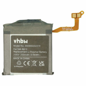 Bateria vhbw para Samsung Smartwatch EB-BR810ABU, EB-BR170ABY, EB-BR170ABU - 250 mAh 3.85 V Li-polymer com Ferramentas