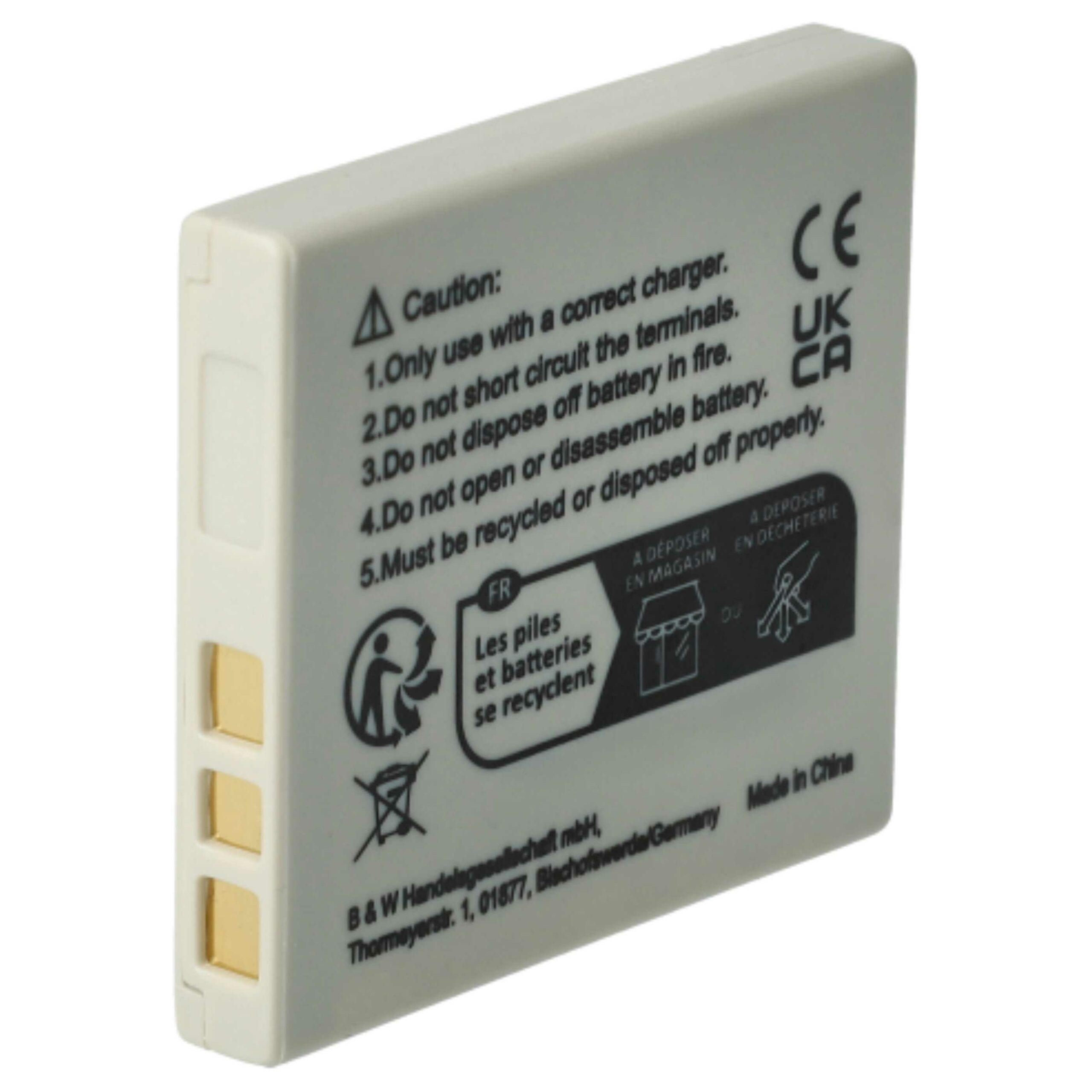 3 Baterias vhbw compatíveis com Sanyo DB-L20A, DB-L20, DB-L20AEX - 600mAh, 3.7V, Li-Ion - Image 2