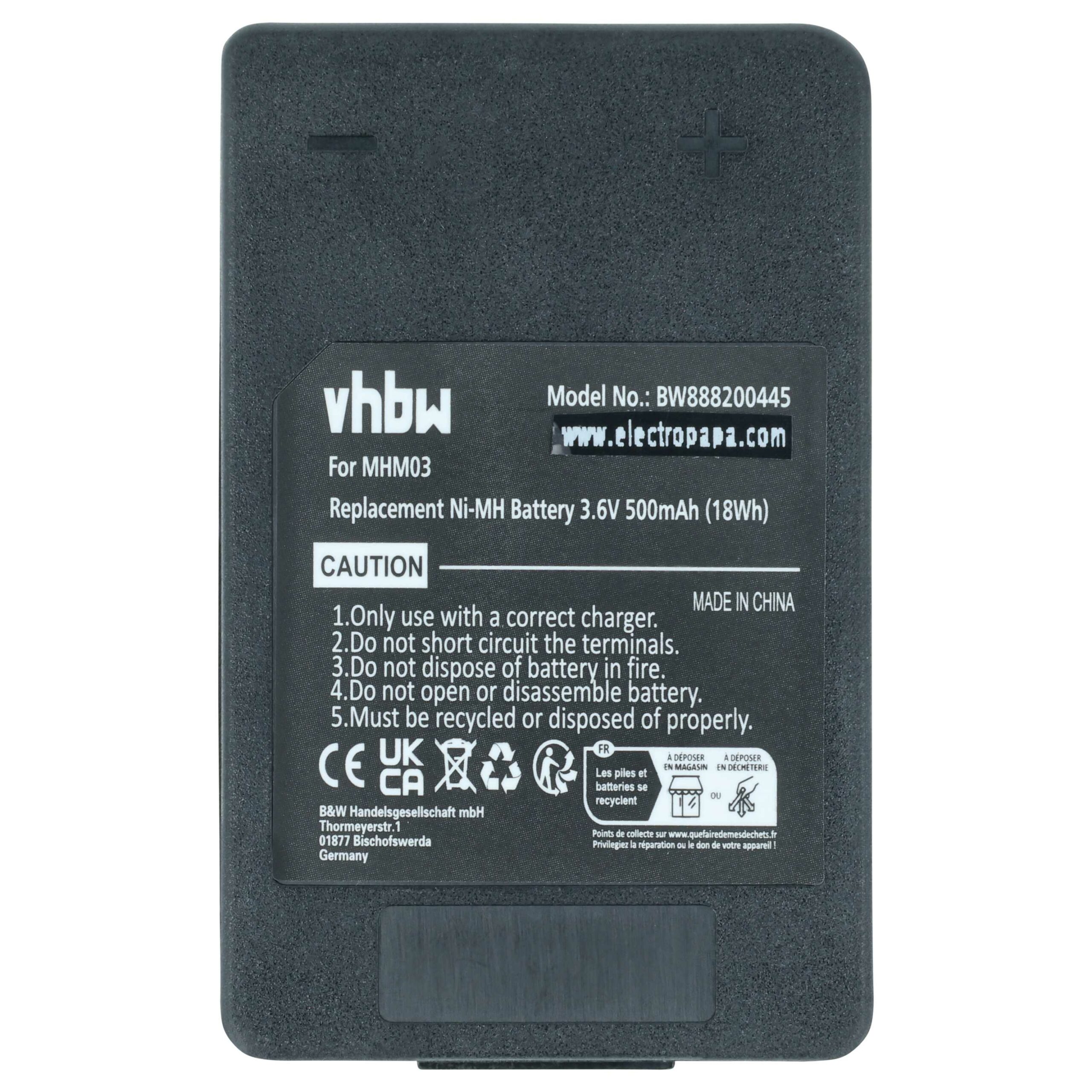 2x Bateria de Substituição para Comando Industrial Autec MHM03, LPM01LI, LPM01, R0BATT00E10A0 - 500 mAh - Image 3