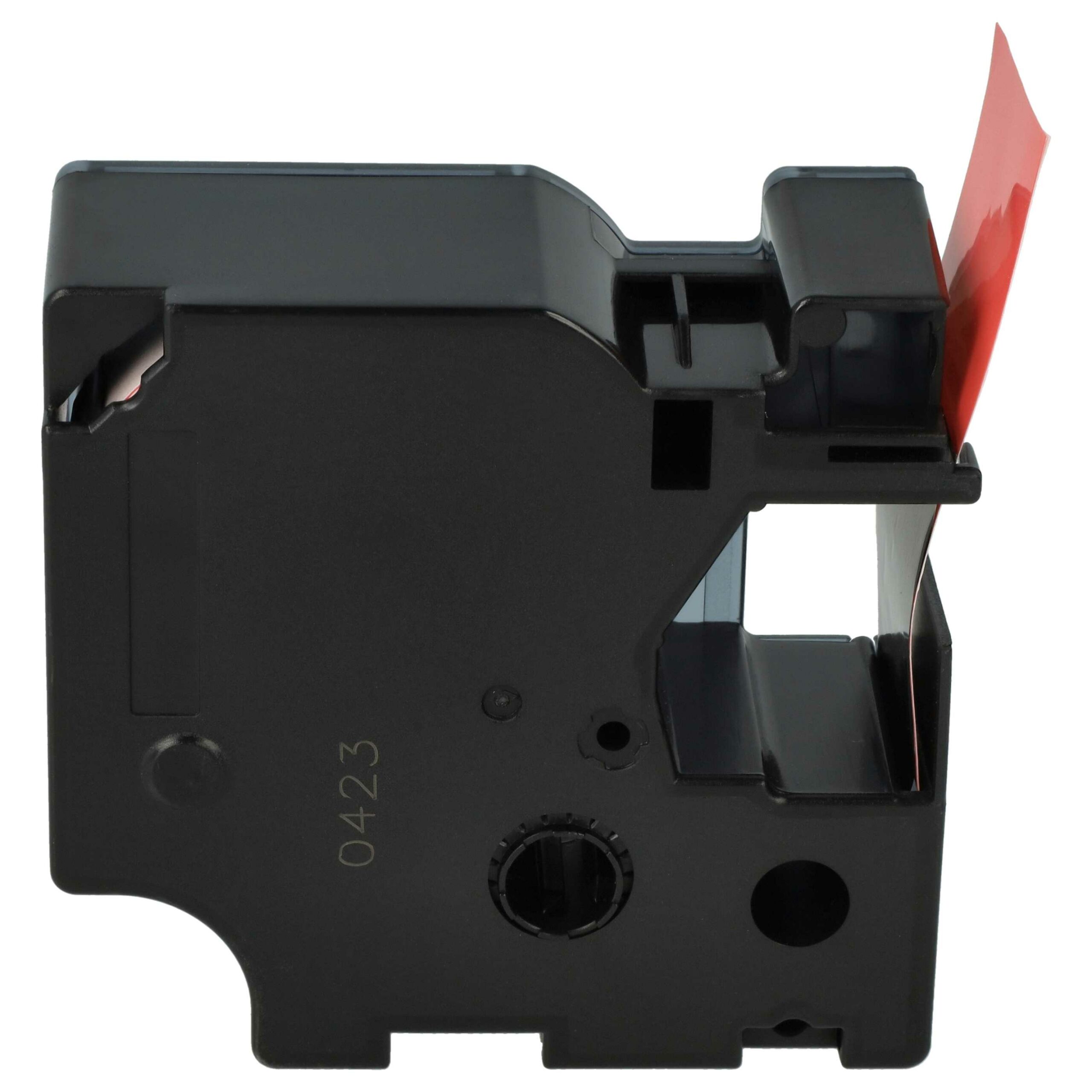 Fita de Etiquetas compatível com Dymo D1 53717 - 24 mm Preto sobre Vermelho - Image 4
