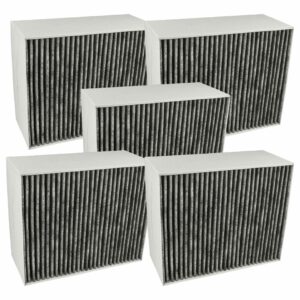 5x Filtro de Carvão Ativado Compatível com Bosch 00678460 para Siemens - 22,7 x 18,9 x 10 cm