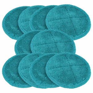 Pack 10x Cabeças de Mopa vhbw compatível Clean Maxx 08934 - poliéster/poliamida, turquesa