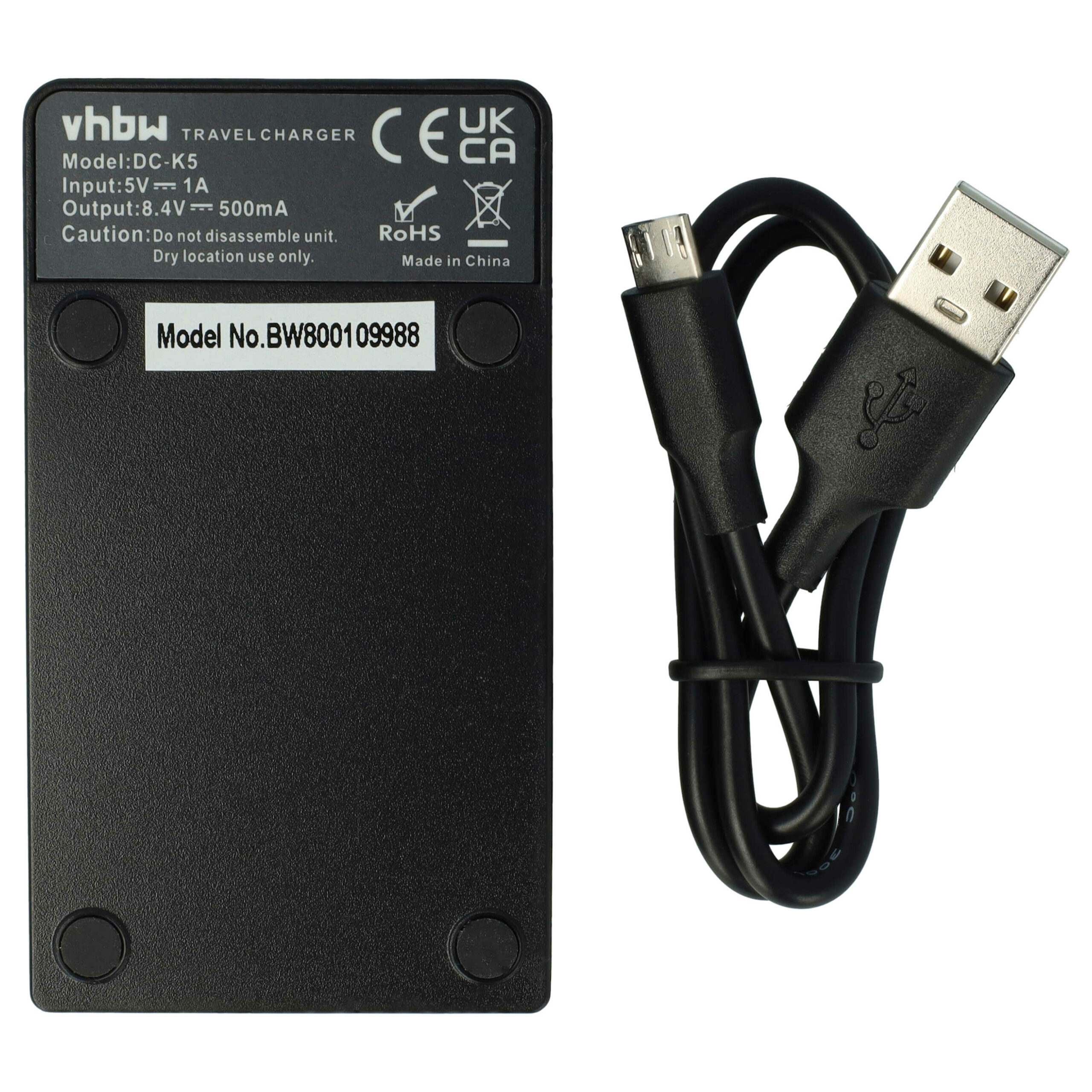 Carregador de Bateria USB-C + Cabo USB-C para Leica, Panasonic DMC-FZ7 e compatíveis - 0,5 A - Image 2