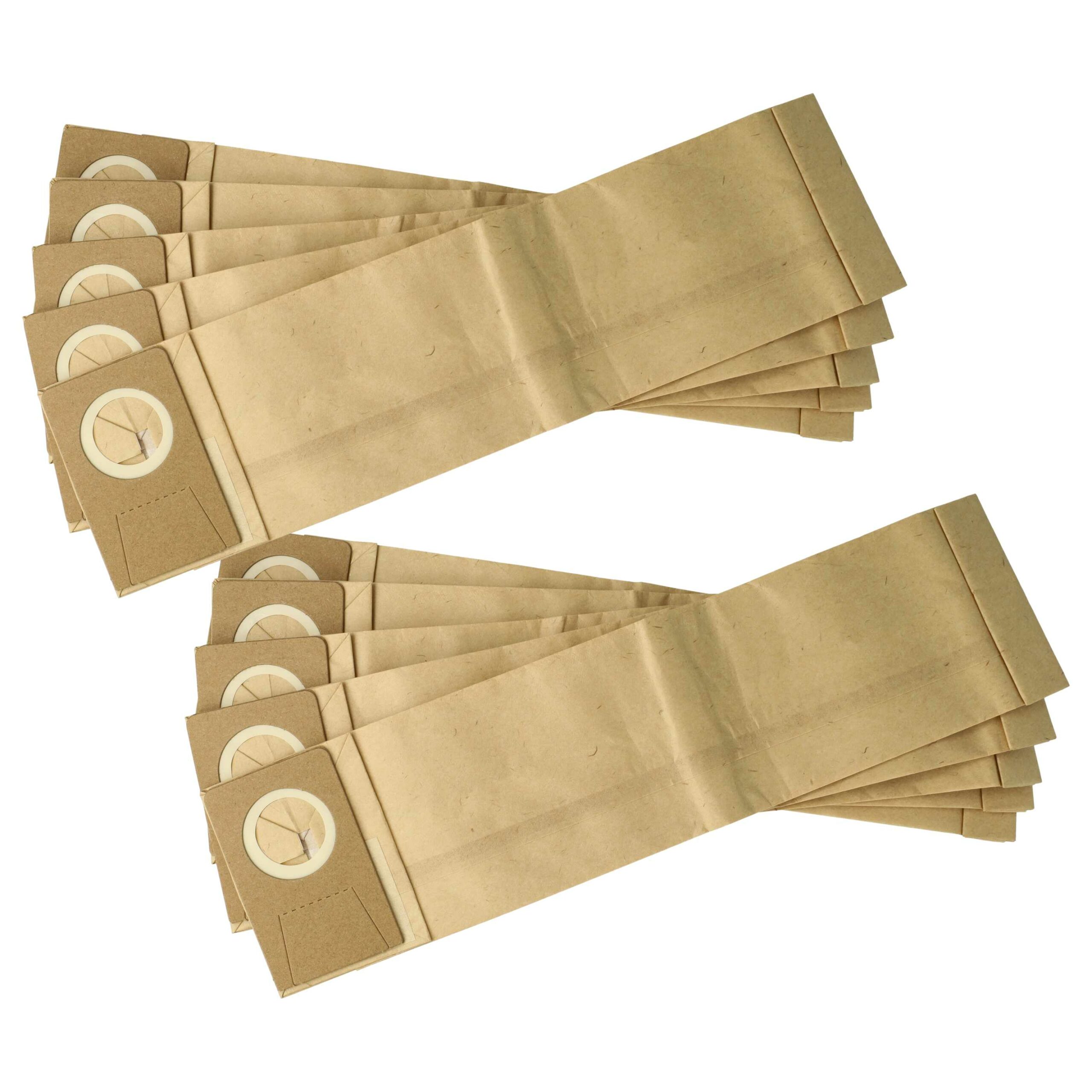 Conjunto de 10 Sacos para Aspirador vhbw compatível com Johnson Diversy 8502.16 e Alto - Papel de Filtro