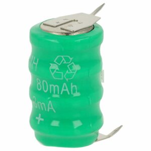 Bateria Recarregável tipo Moeda V80H 3 Contactos 80 mAh 4.8 V NiMH vhbw