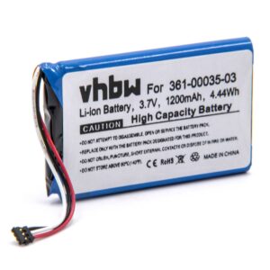 Bateria de Substituição para GPS Garmin 361-00035-03, AI32AI32FA14Y, 361-00035-00, KE37BE49D0DX3 - 1200mAh, 3.7V