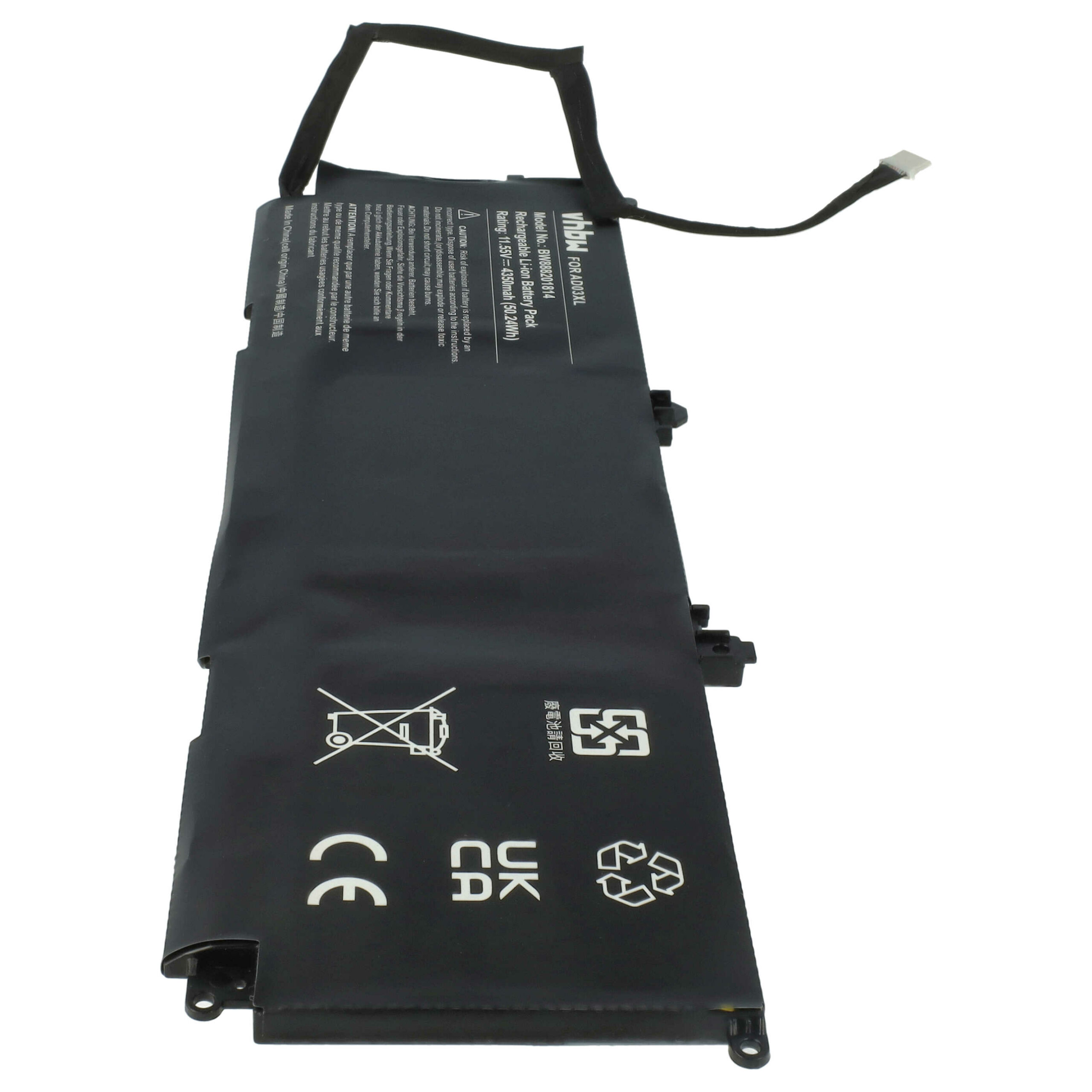 Bateria vhbw para HP - Substitui 921409-2C1, 921439-855, AD03XL - 4350 mAh 11.55 V Li-Ion - Image 4