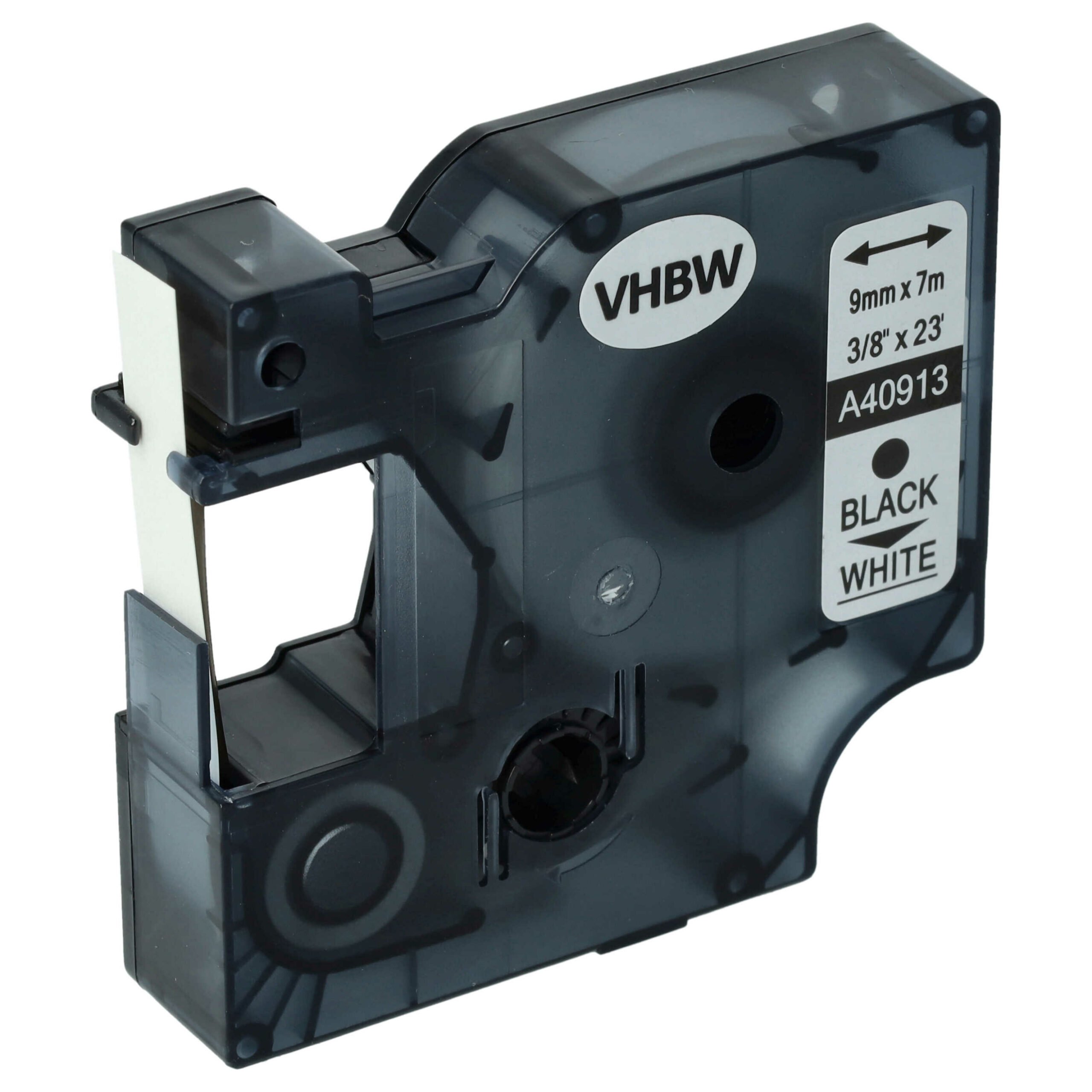 Fita de Etiquetas Compatível com Dymo S0720680, 40913, D1 - 9 mm Preto sobre Branco - Image 3