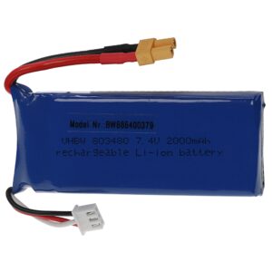 Bateria LiPo vhbw 2000 mAh 7.4V para Modelismo - Conector XT30