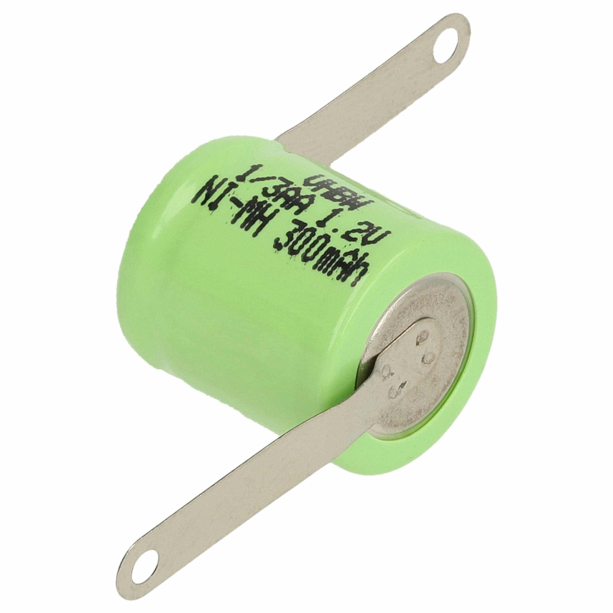 Bateria Recarregável 1/3AA NiMH 300 mAh 1.2V vhbw para Modelos e Lâmpadas Solares