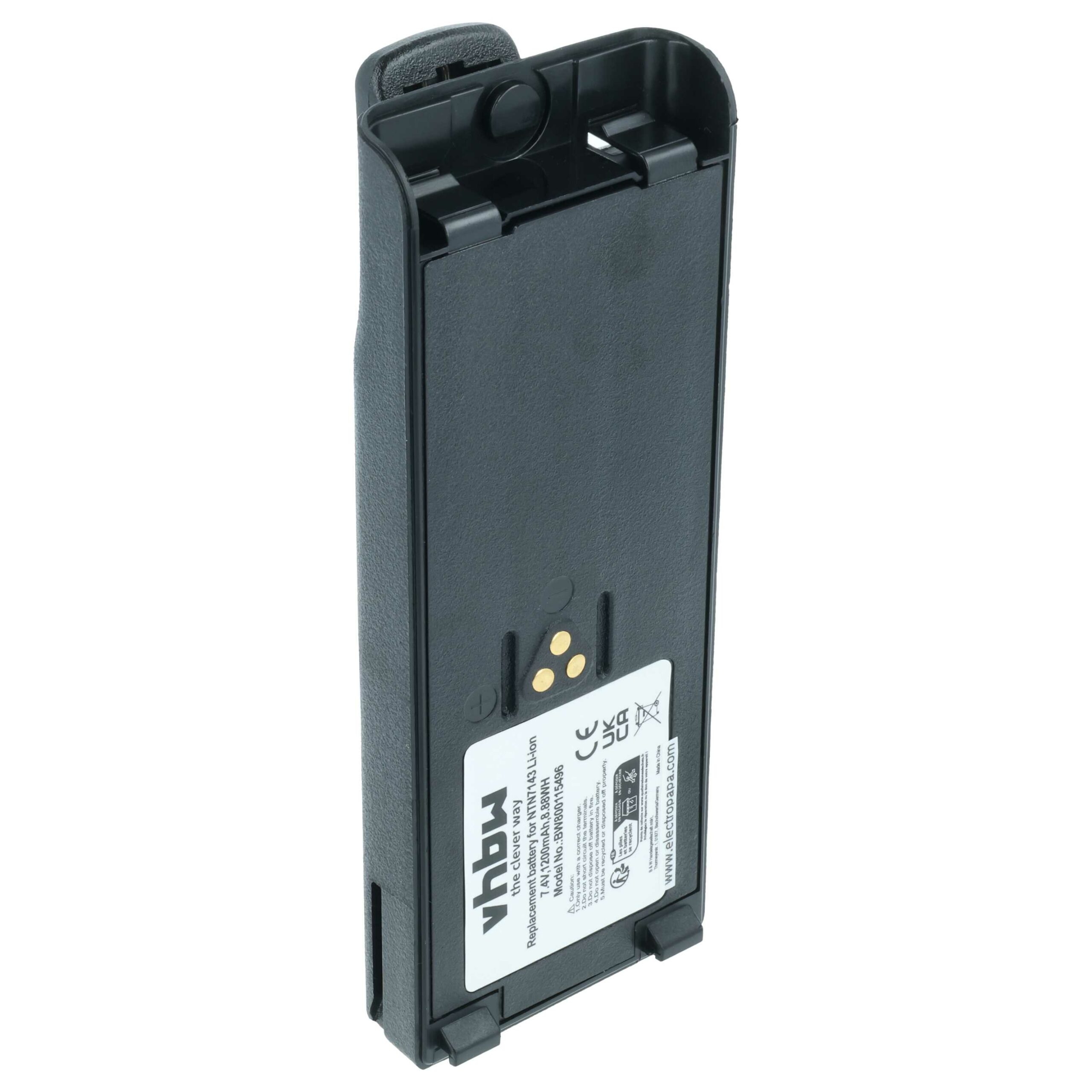 Bateria para Rádio Motorola NTN7143A, NTN7143, FuG11b, NTN7143CR, NTN7143B - 1200 mAh 7.4 V Li-Ion vhbw