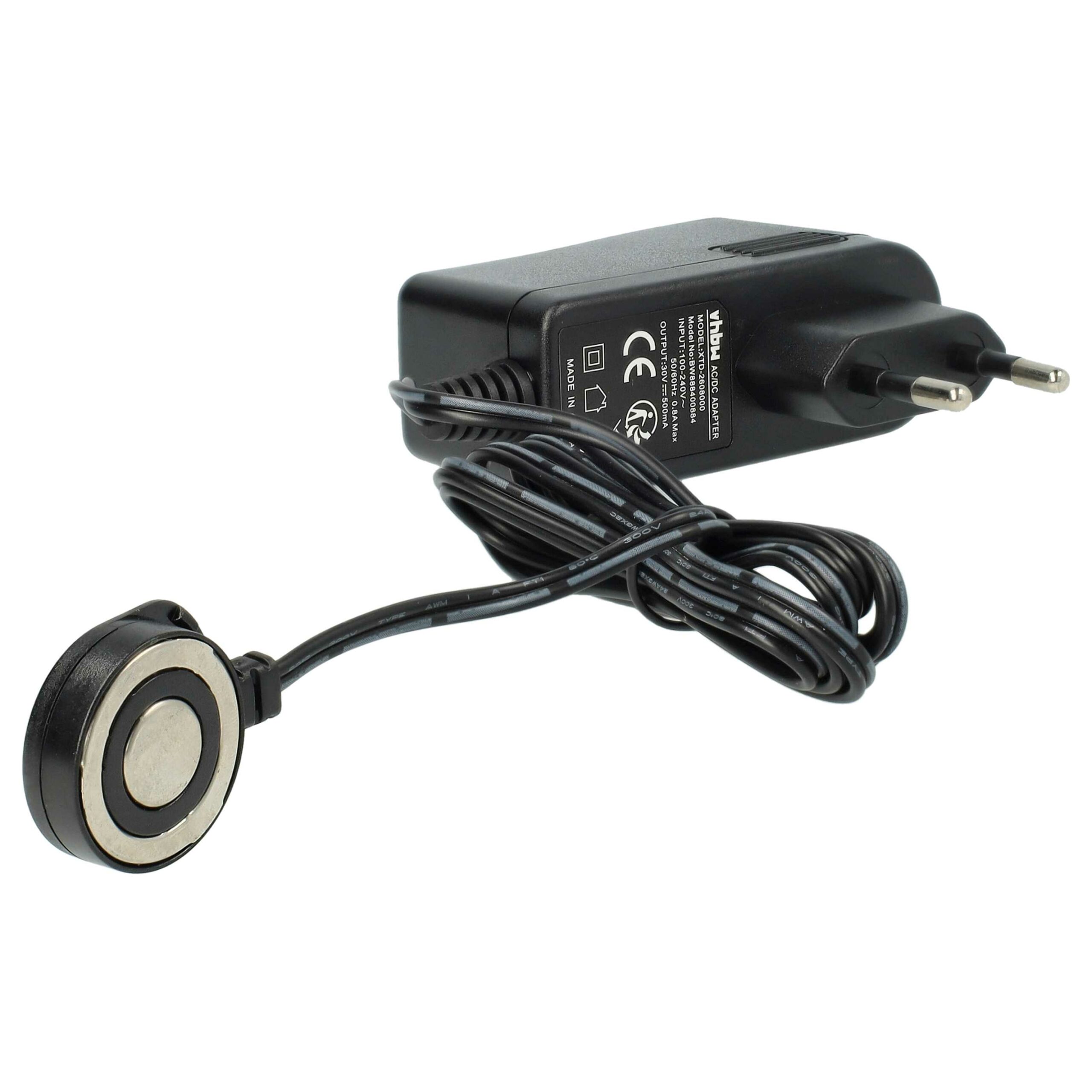 Carregador compatível vhbw para Philips ZD12D300050EU, CP0661/01 - Aspirador sem fios