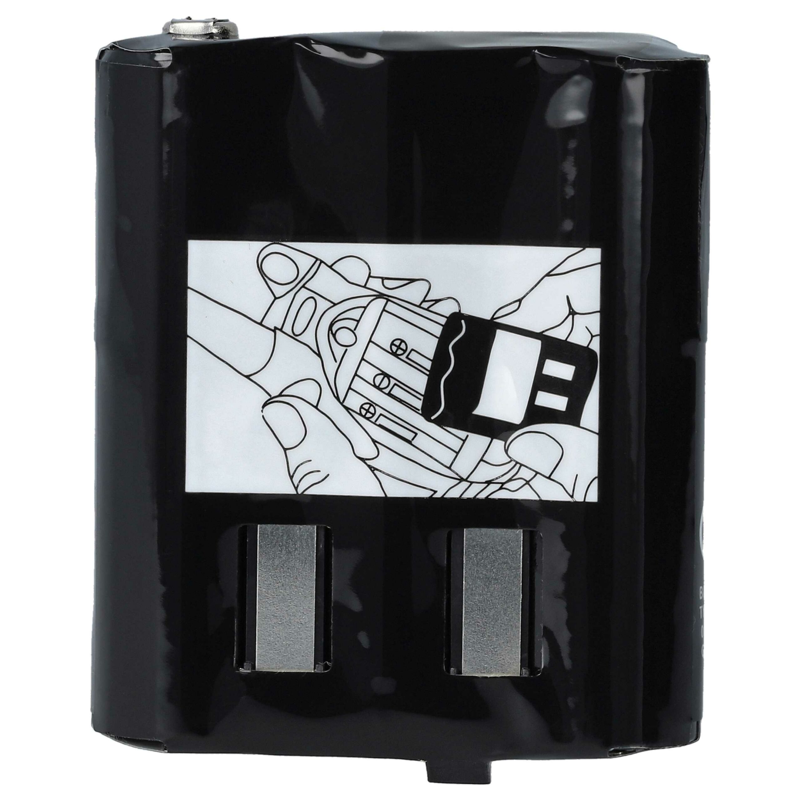 Bateria vhbw 1500 mAh 3.6V NiMH para Motorola - Pack 5x (substitui 4002A, 56315, FRS-009, AP-4002, AP-4002H, 1532, 53615) - Image 4