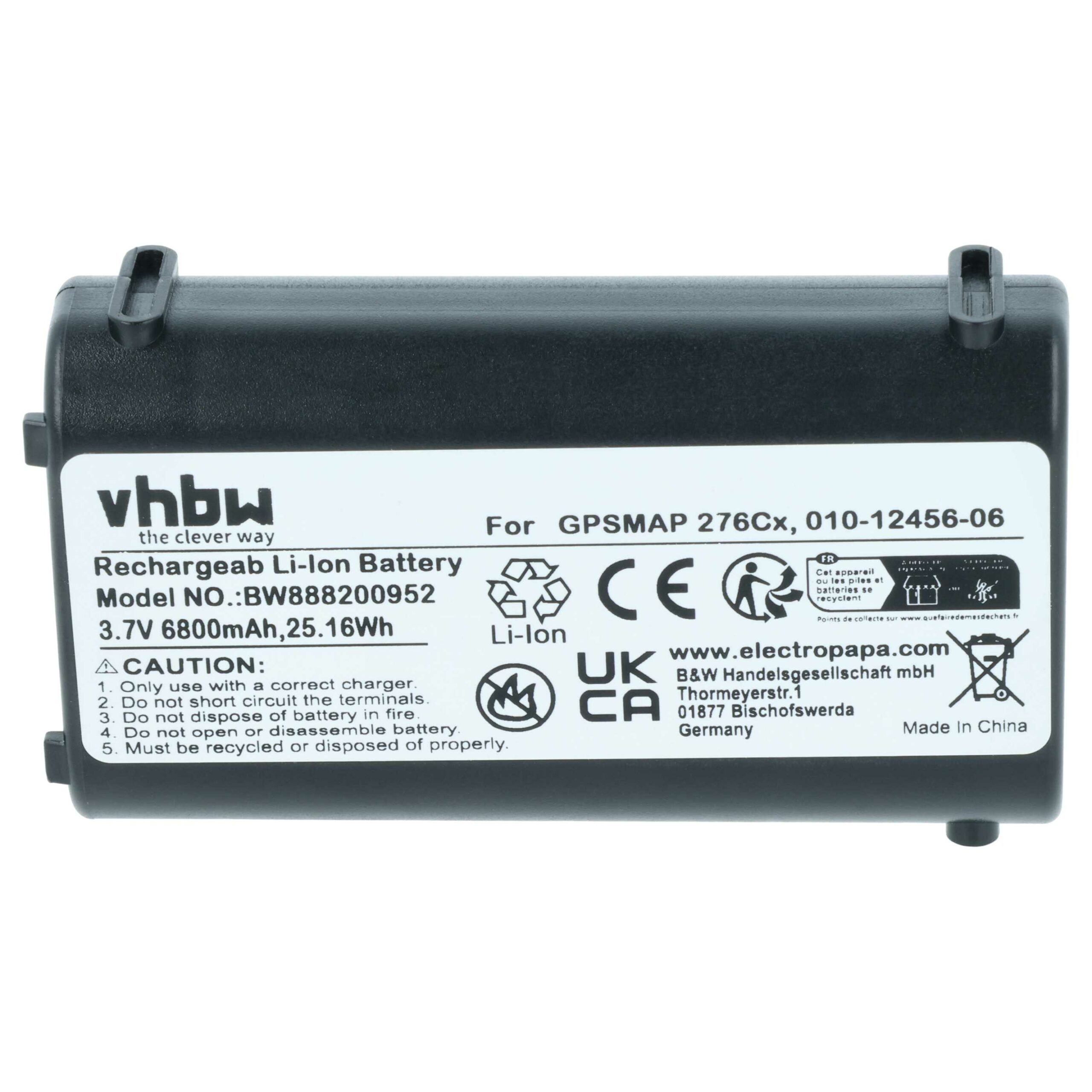 Bateria GPS Tracker vhbw compatível com Garmin 361-00092-00, 010-12456-06 - 6800 mAh 3.7 V Li-Ion - Image 3