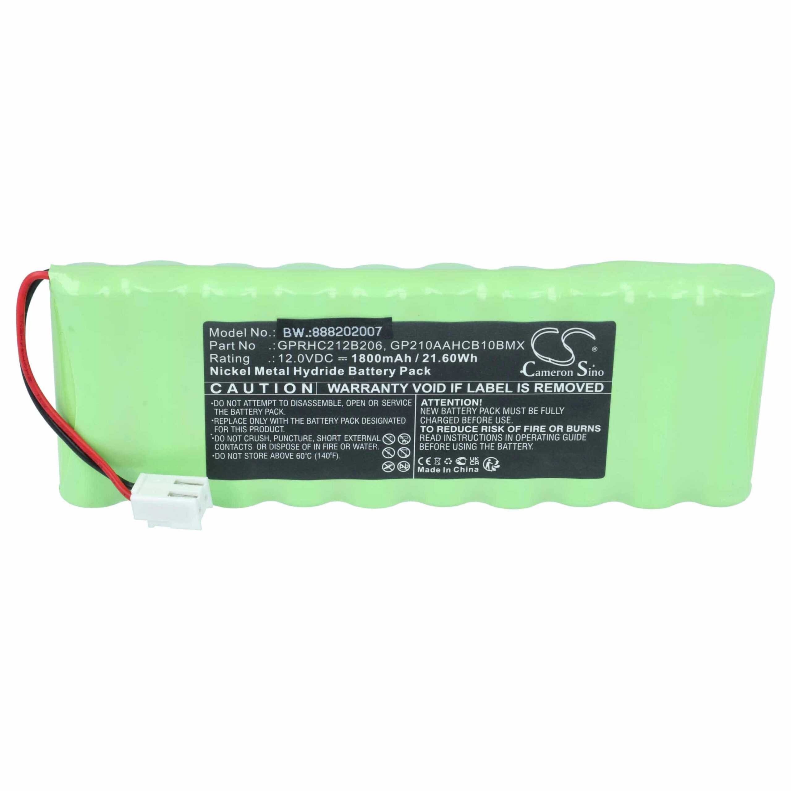 Bateria para Operador de Portão Deslizante vhbw - Substitui Ansmann 2412-3011 - 1800 mAh 12V NiMH - Image 3