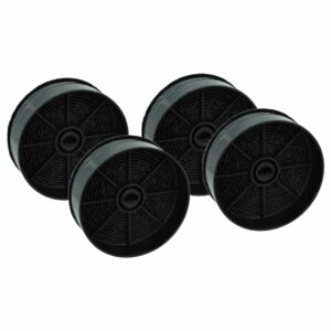 Filtro de Carvão Ativado 4x Compatível com AEG 902979880, ECFB03, 33005513 para Exaustores Zanussi - 12,4 cm