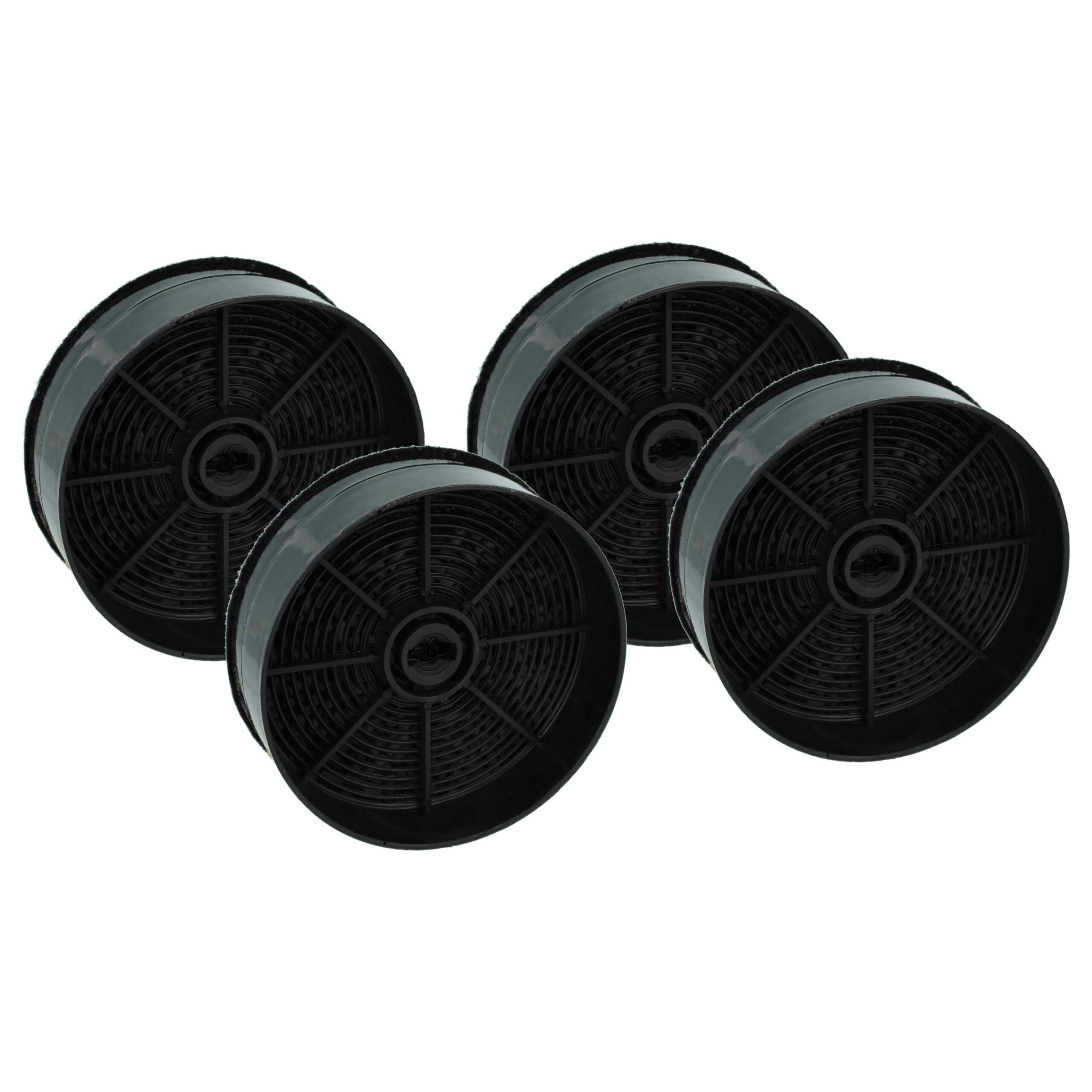 Filtro de Carvão Ativado 4x Compatível com AEG 902979880, ECFB03, 33005513 para Exaustores Zanussi - 12,4 cm