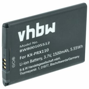 Bateria vhbw 1500 mAh 3.7V Li-Ion para Panasonic KX-PRA10EX, KX-PRA10