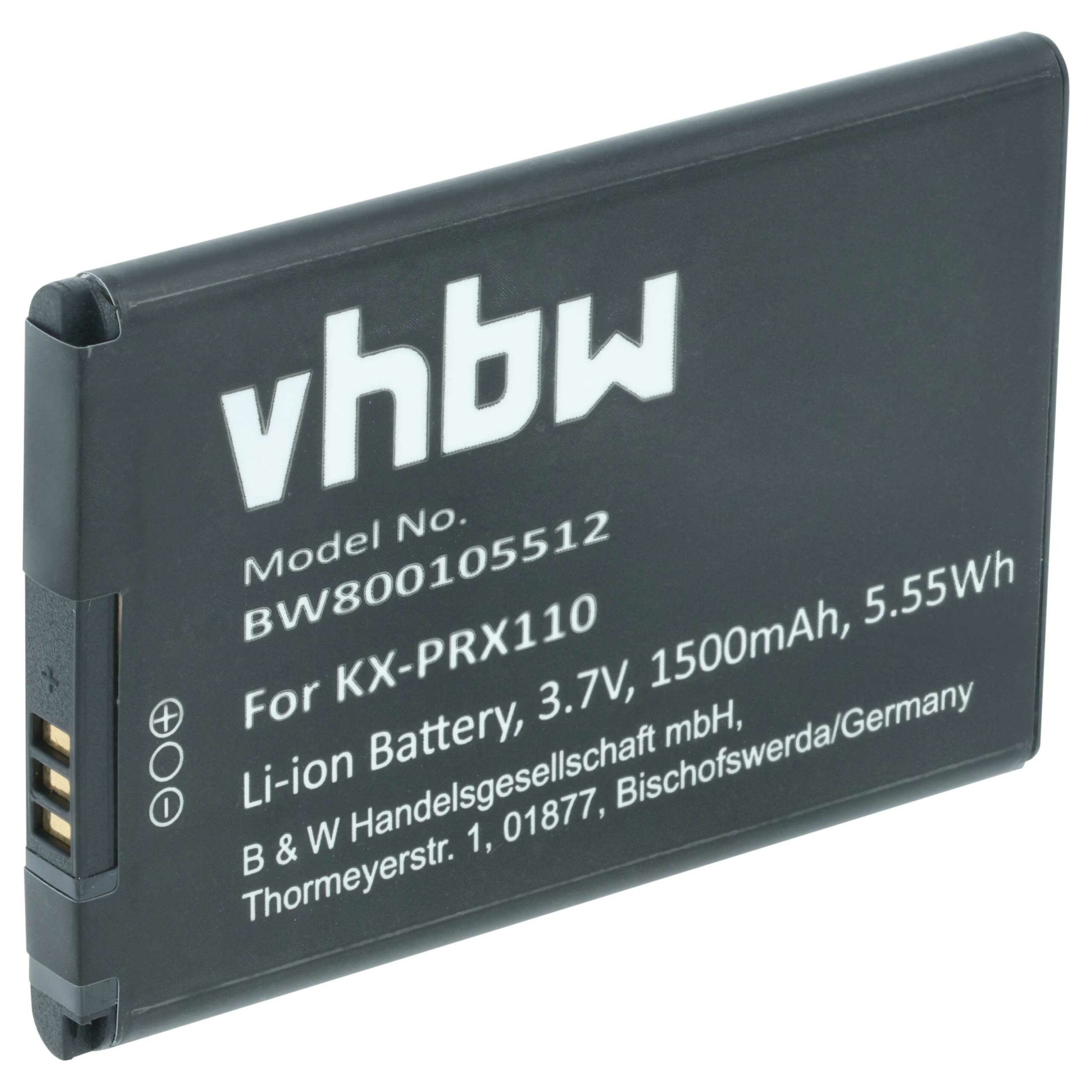 Bateria vhbw 1500 mAh 3.7V Li-Ion para Panasonic KX-PRA10EX, KX-PRA10