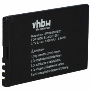 Bateria para Telemóvel vhbw N4U85T - 1200 mAh 3.7 V Li-Ion