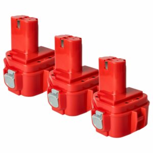 3 Baterias vhbw para Klauke RA3, RA4, RA5 - 12V, 1500 mAh, NiMH