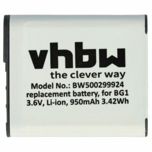 Bateria compatível com Sony NP-FG1, NP-BG1 - 950mAh, 3.6V, Li-Ion vhbw