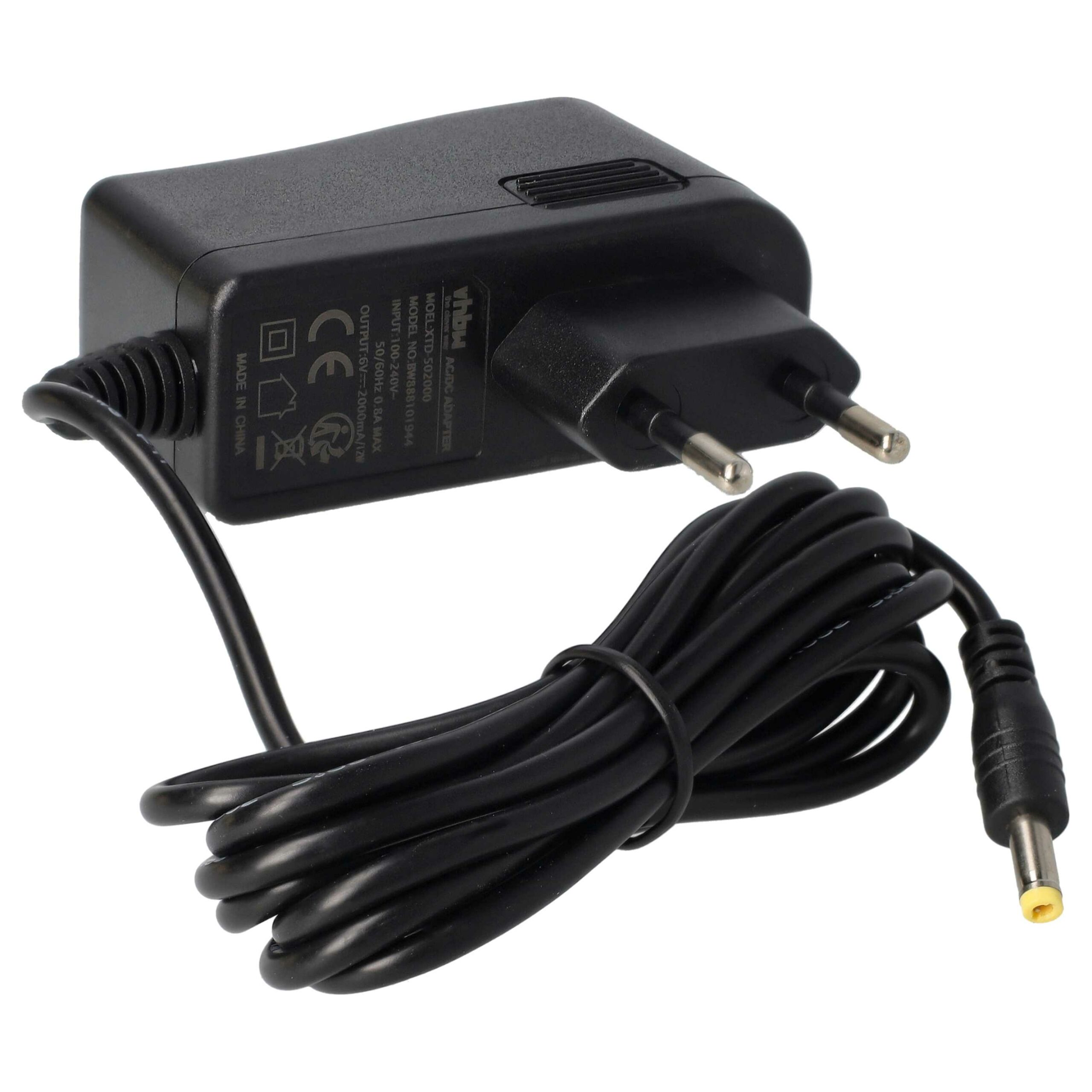 Adaptador de Alimentação vhbw para Monitores de Tensão Arterial Grundig, Icom BC-153SA - 6V, 114,5 cm