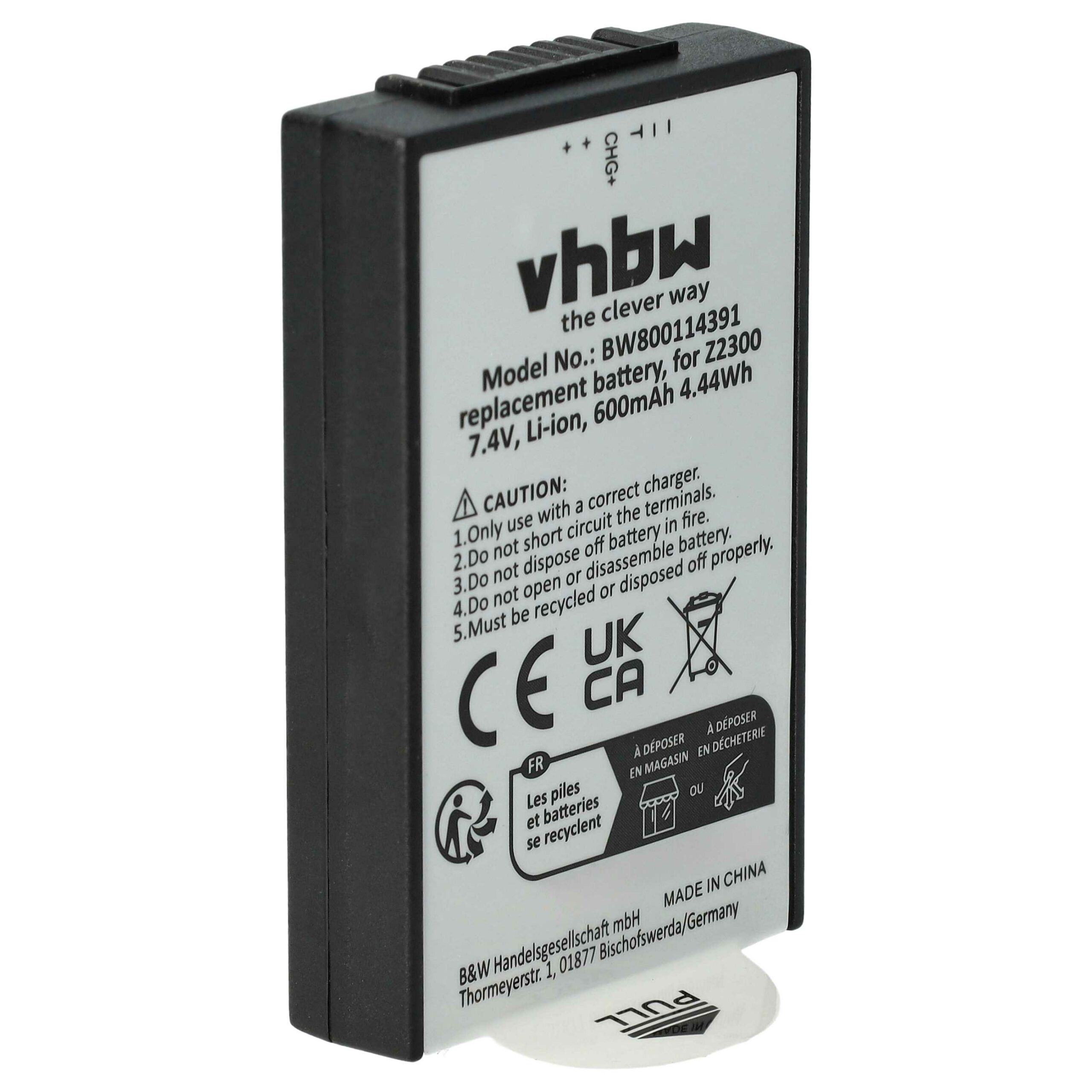 Bateria para Polaroid Z2300, Z230E - 600mAh, 7.4V, Li-Ion vhbw