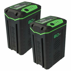 2x Bateria EXTENSILO compatível Greenworks 80V Max 2901302 G80B2 2901207 - 2500 mAh, 80V, Li-Ion