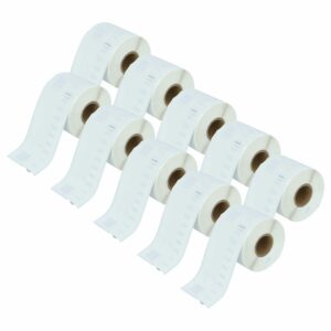10x Rolo de Etiquetas Compatível com Dymo 99014 - 54 mm x 101 mm
