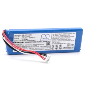 Bateria de substituição vhbw para JBL Pulse 3 - Li-polímero 6000 mAh
