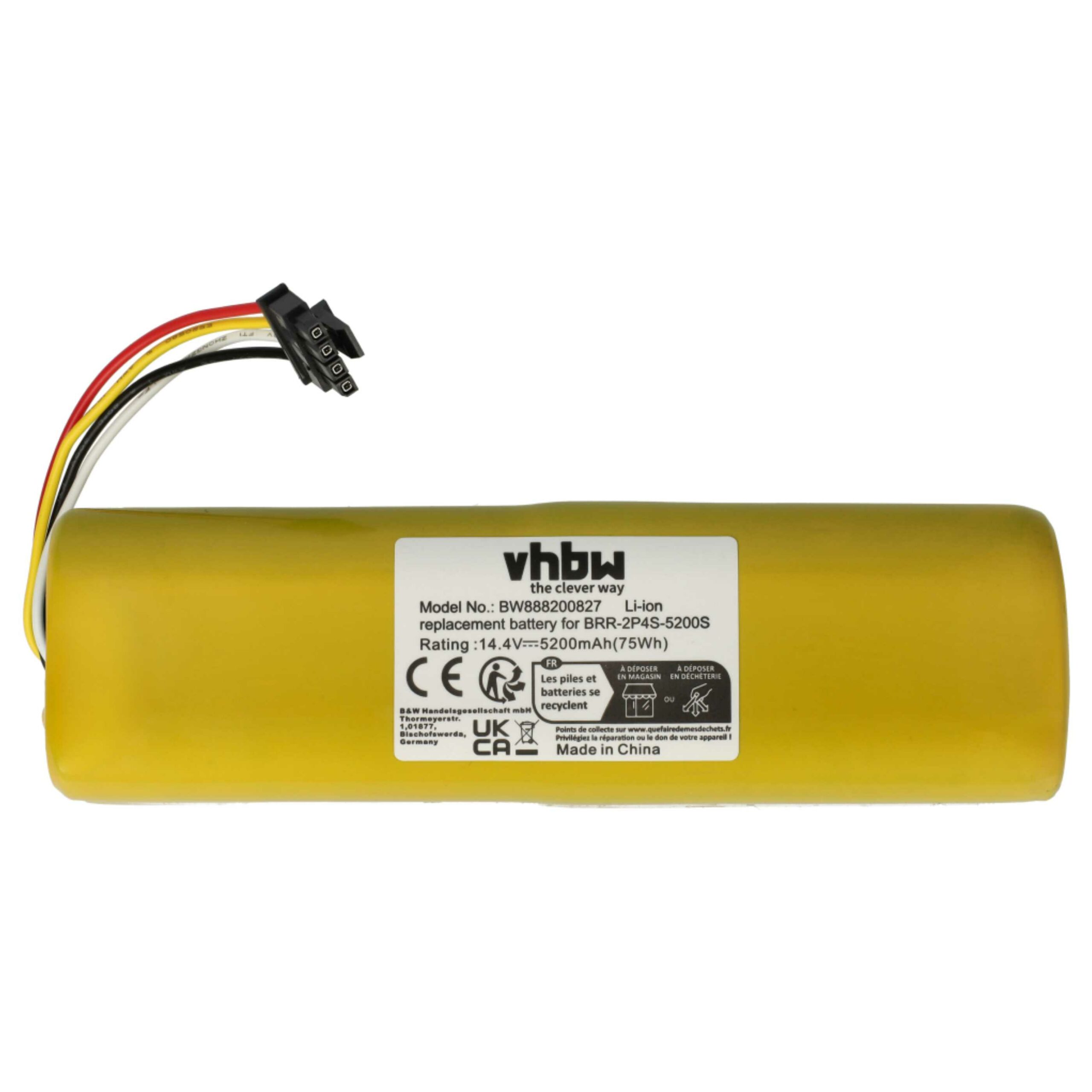 Bateria compatível Xiaomi Dreame STYTJ01ZHM 5200mAh 14.4V Li-Ion vhbw - Image 3