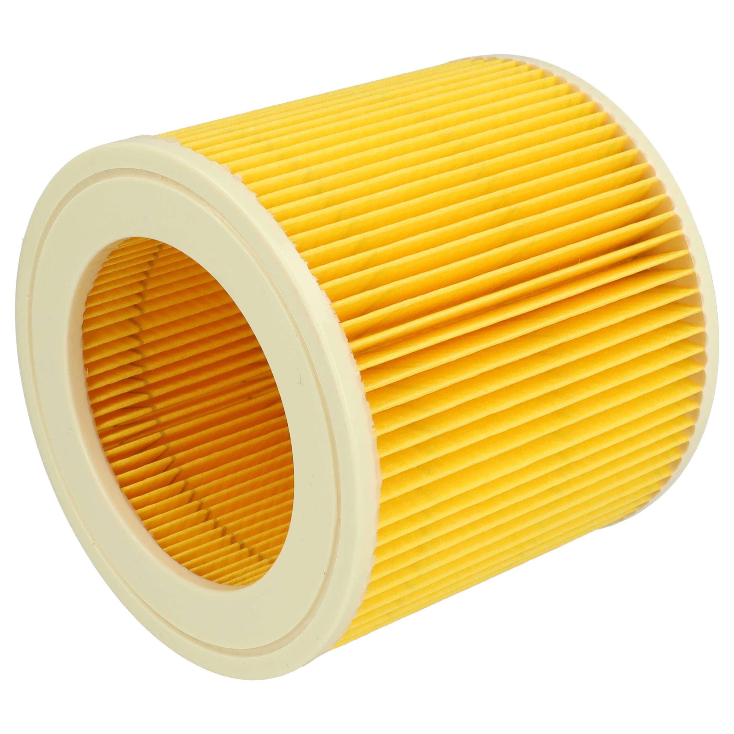 4x Filtro Cartucho de Substituição vhbw para Aspirador Kärcher 6.414-789.0, TackLife, Amarelo/Castanho - Image 3