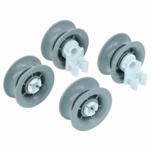 4x Rolos para Cesto Inferior de Máquina de Lavar Loiça vhbw - Substitui Bauknecht 481252018085 - Ø 31 mm
